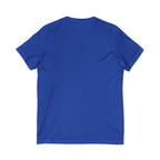 Christian Faith V-Neck Tee — "For God So Loved" Cross & Scripture