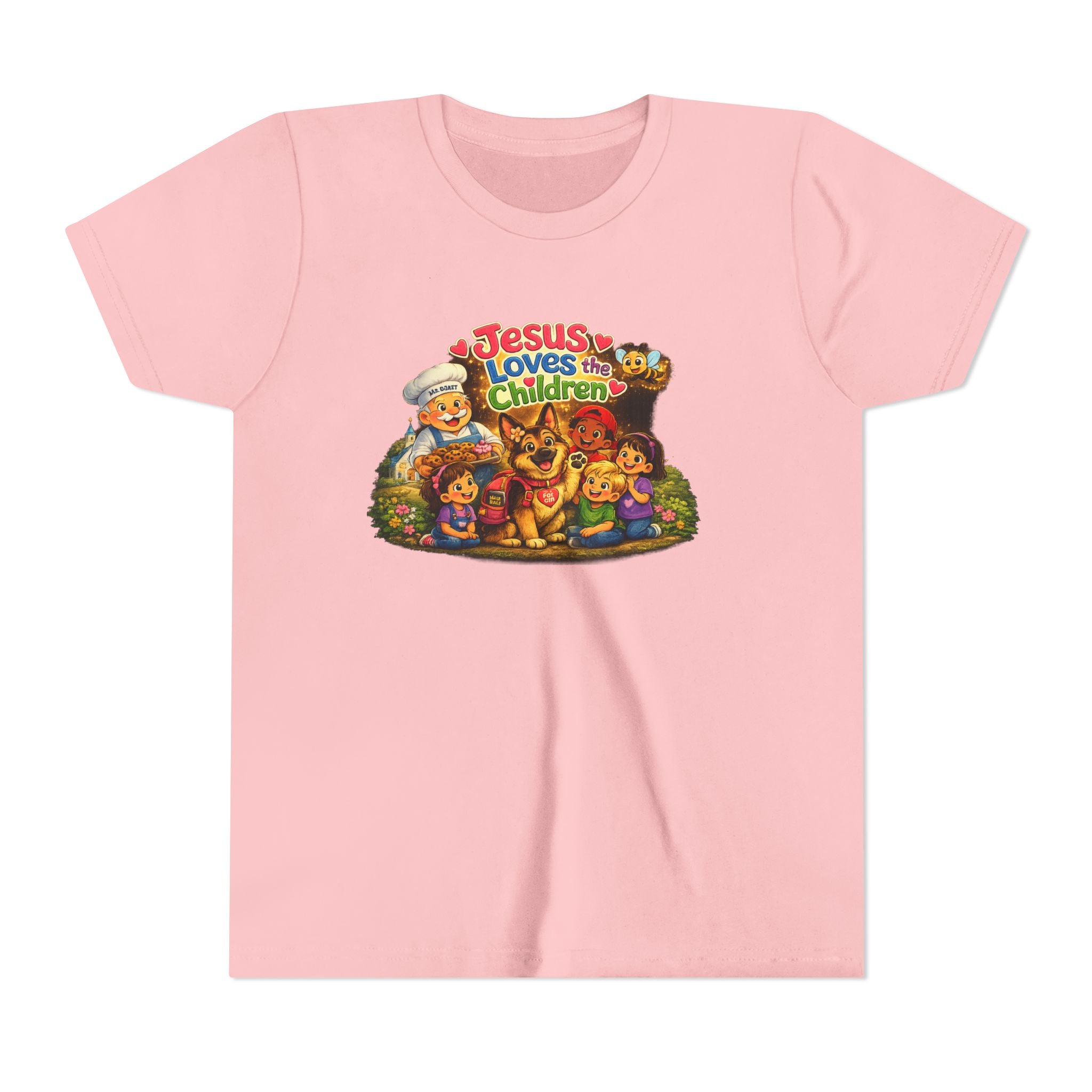 Youth Tee - "Jesus Loves the Children" Cute Christian Kids Shirt