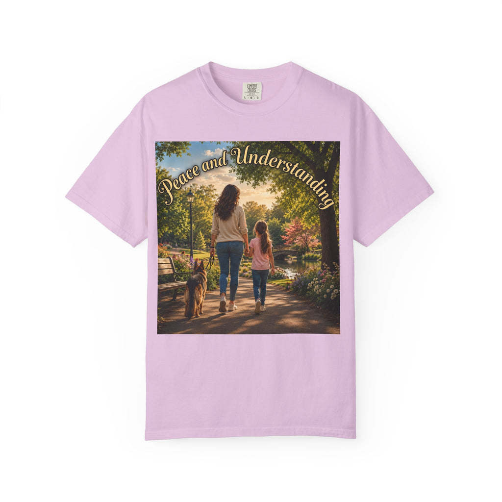 Peace and Understanding T-Shirt — Mom & Daughter Stroll Graphic Tee