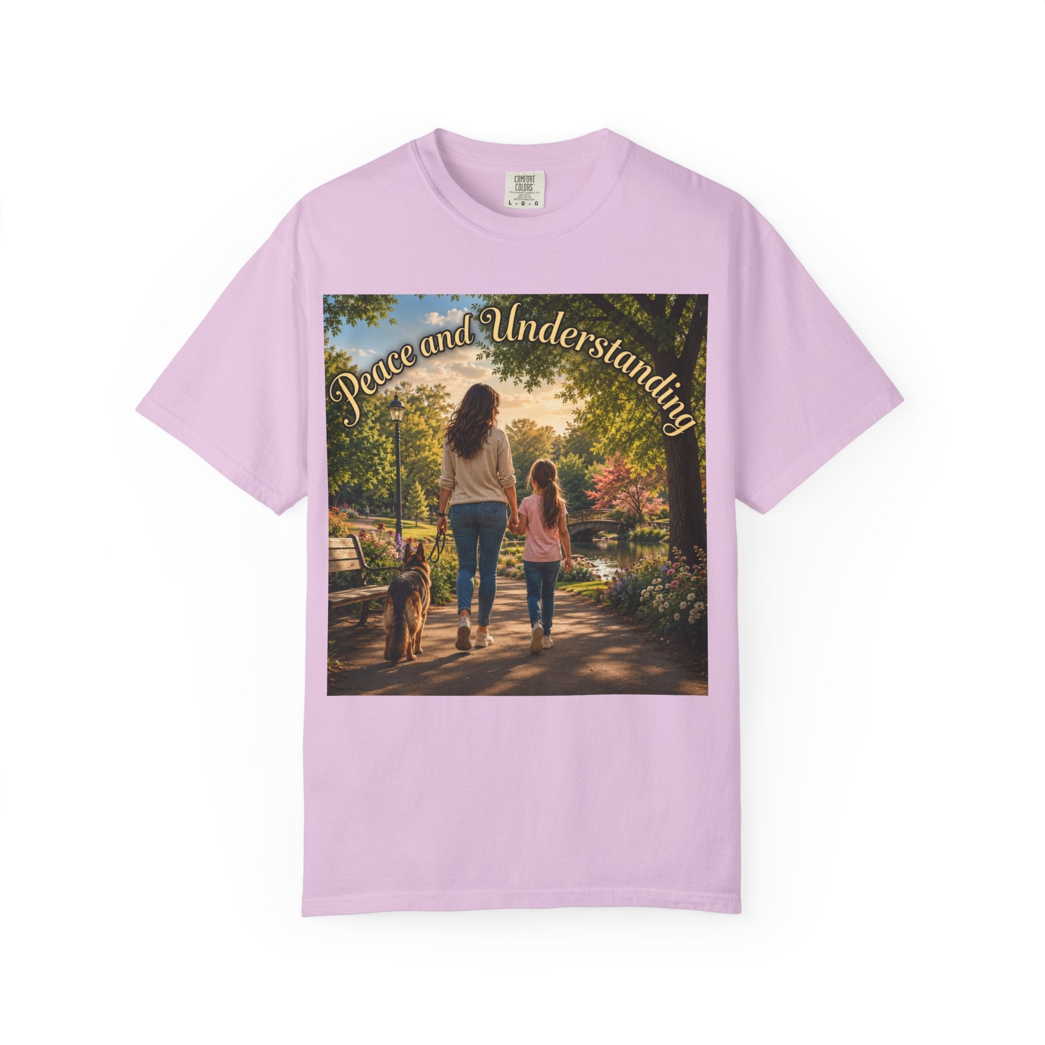 Peace and Understanding T-Shirt — Mom & Daughter Stroll Graphic Tee