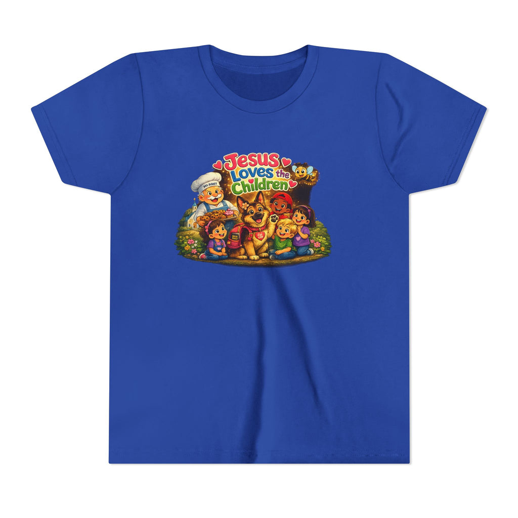 Youth Tee - "Jesus Loves the Children" Cute Christian Kids Shirt