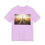 Christian Cross Sunrise Tee — Faith Journey T‑Shirt