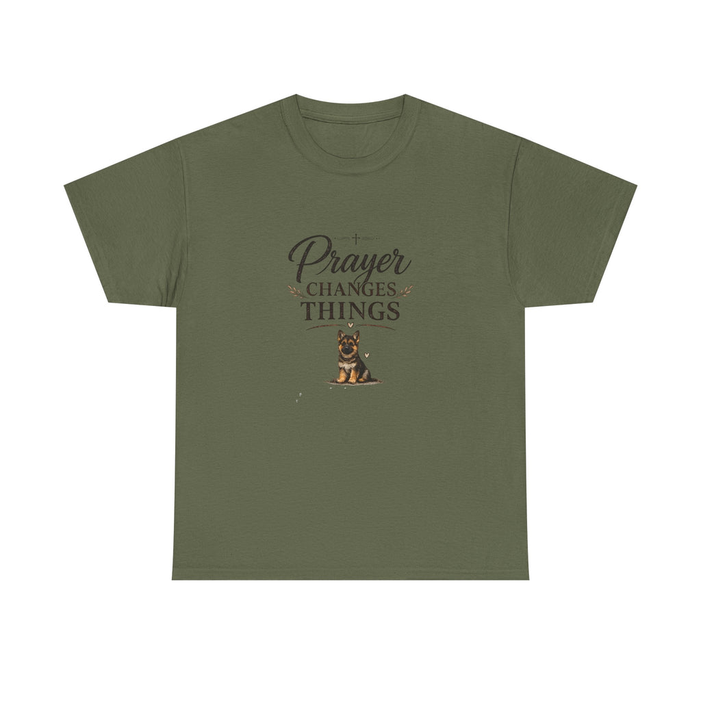 Prayer Changes Things T‑Shirt — Christian Dog Lover Faith Tee