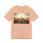 Christian Cross Sunrise Tee — Faith Journey T‑Shirt