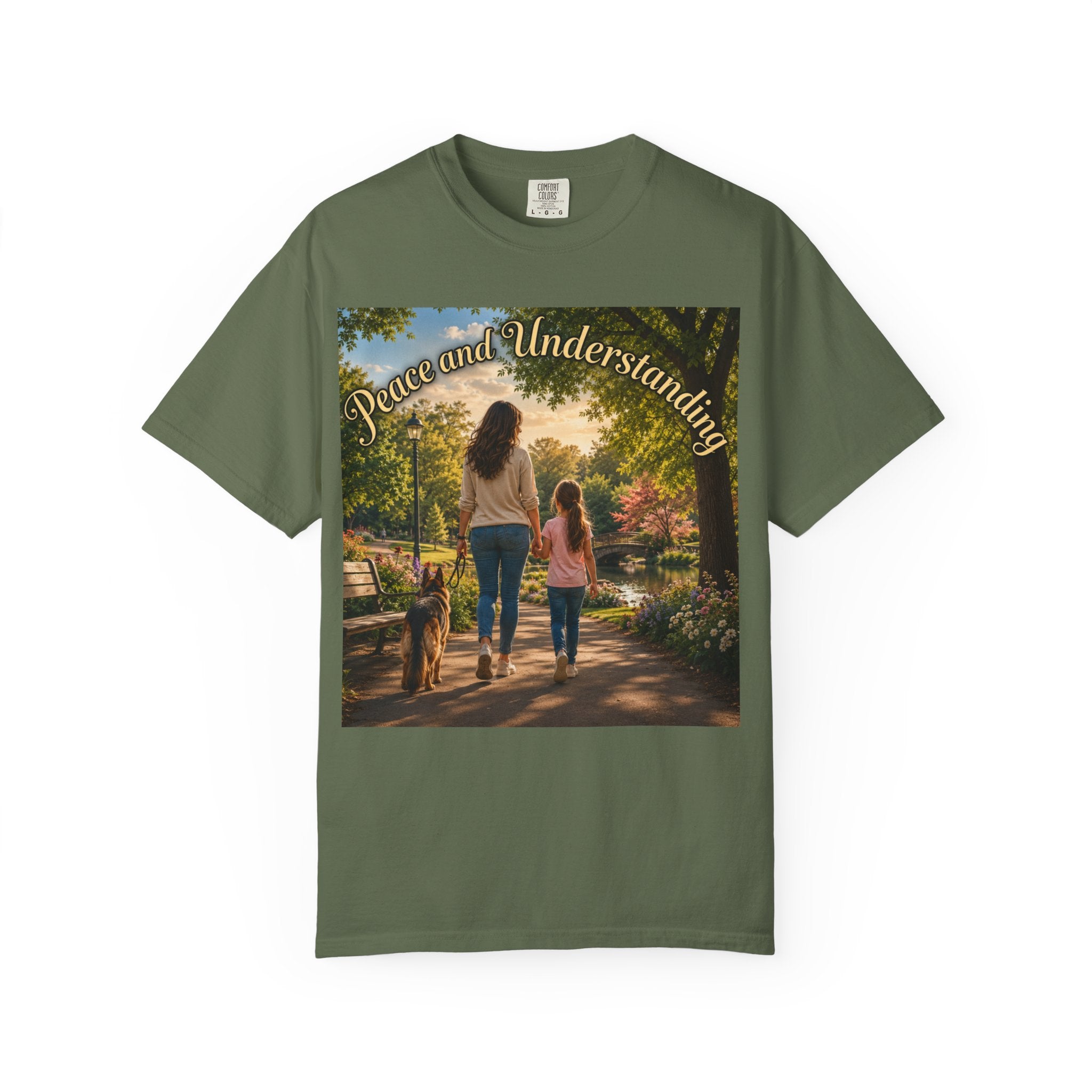 Peace and Understanding T-Shirt — Mom & Daughter Stroll Graphic Tee