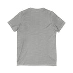 Christian Faith V-Neck Tee — "For God So Loved" Cross & Scripture