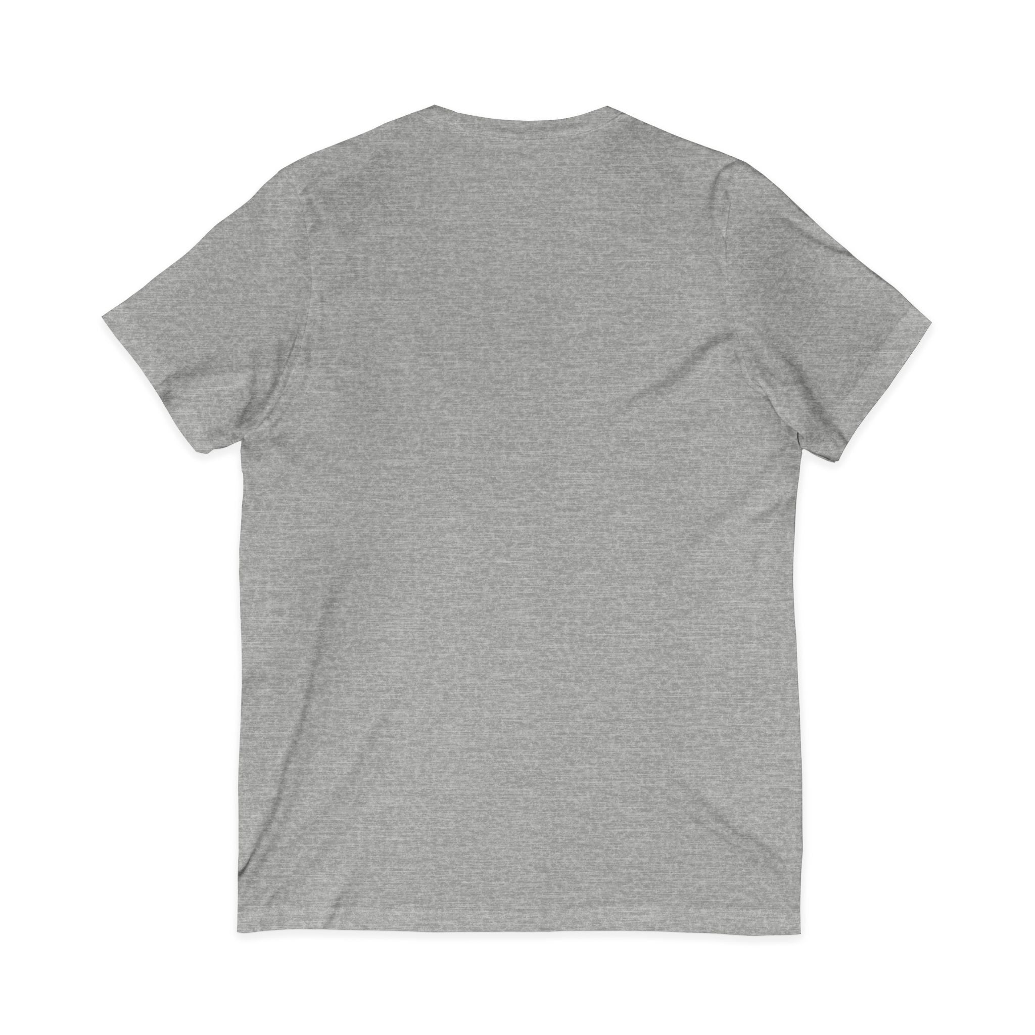 Christian Faith V-Neck Tee — "For God So Loved" Cross & Scripture