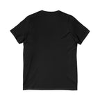 Christian Faith V-Neck Tee — "For God So Loved" Cross & Scripture