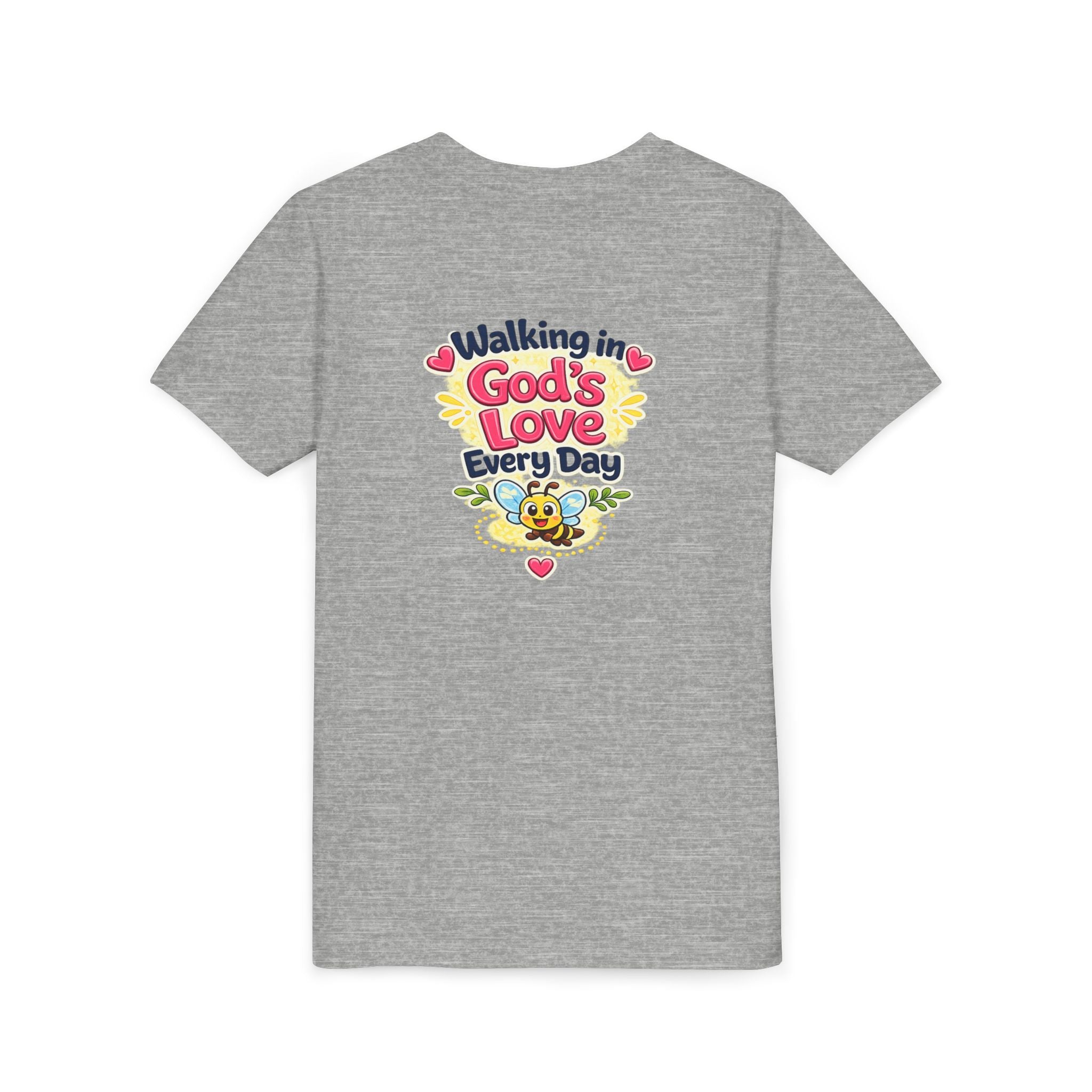 Youth Tee — "Hope Hollow" Christian Kids Shirt with Cute Puppy & "Walking in God's Love Every Day" Design