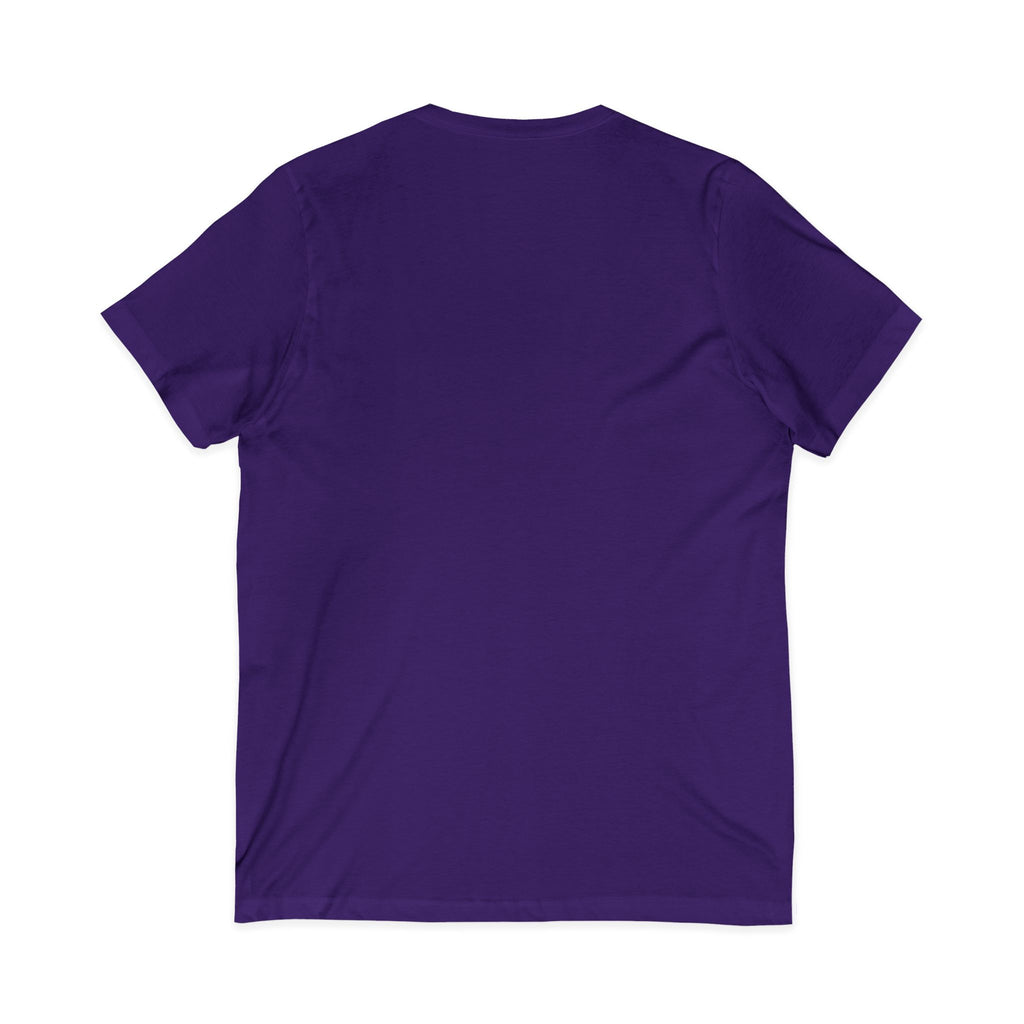 Christian Faith V-Neck Tee — "For God So Loved" Cross & Scripture
