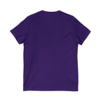 Christian Faith V-Neck Tee — "For God So Loved" Cross & Scripture