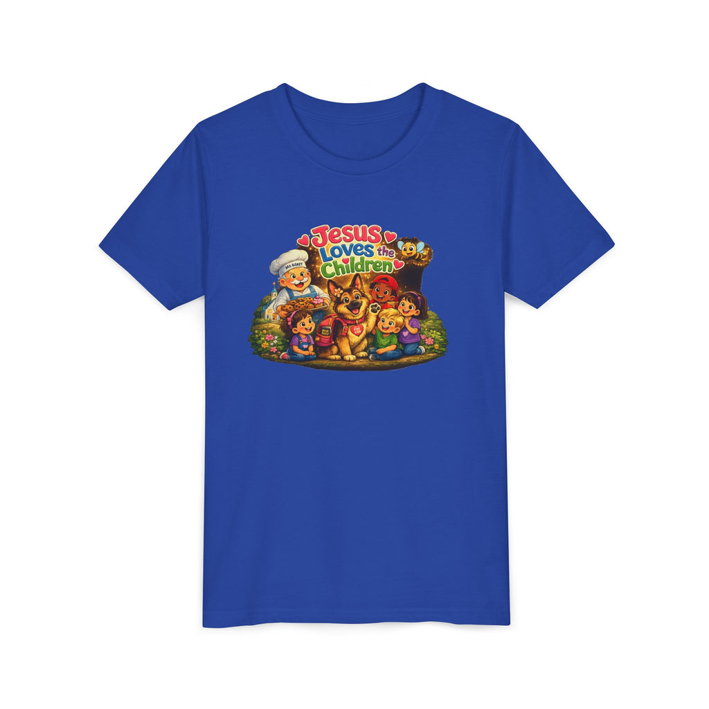 Youth Tee - "Jesus Loves the Children" Cute Christian Kids Shirt
