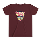 Youth Tee — "Hope Hollow" Christian Kids Shirt with Cute Puppy & "Walking in God's Love Every Day" Design