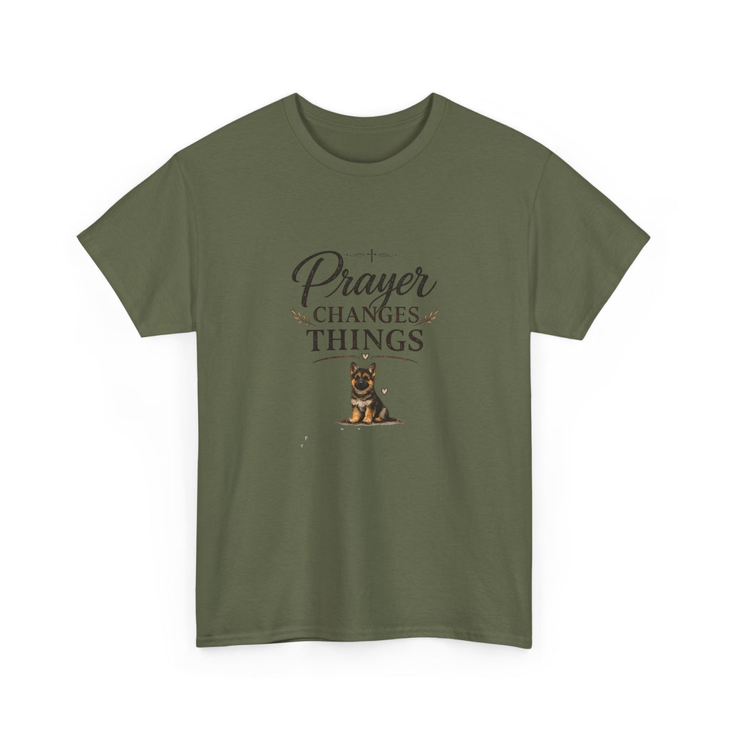 Prayer Changes Things T‑Shirt — Christian Dog Lover Faith Tee