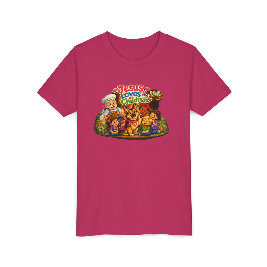 Youth Tee - "Jesus Loves the Children" Cute Christian Kids Shirt